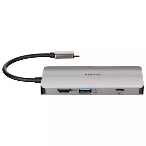 USB HUB DLINK DUB-M810 USB-C HDMI 4K/USB A 3.0X3/RJ45/SD-MICROSD