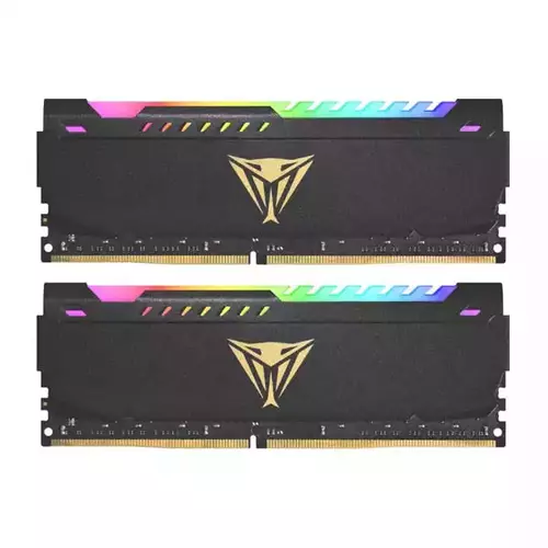 MEMORIJA DDR4 16GB 2X8GB 3600MHZ PATRIOT VIPER STEEL RGB BLACK DUAL CHANNEL PVSR416G360C0K