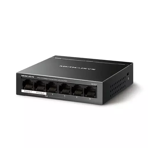 SVIČ 10/100 6-PORT MERCUSYS MS106LP/4-PORT POE+