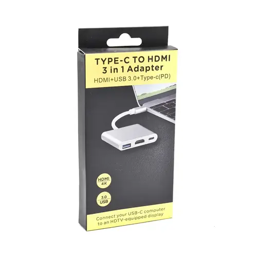 ADAPTER KONVERTER TIP C - HDMI/USB 3.0/TIP C KETTZ TCH-300