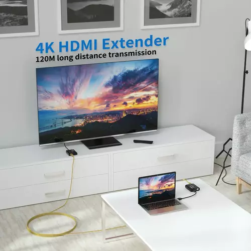 EXTENDER HDMI-UTP DO 120M HDEX-120 4K VELTEH