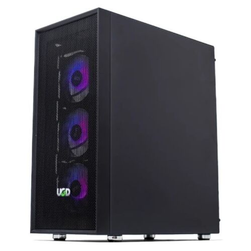 KUCISTE ELITE 3718 MIDI TOWER, ATX, UGRADJENA 4 RGB KULERA, CRNO