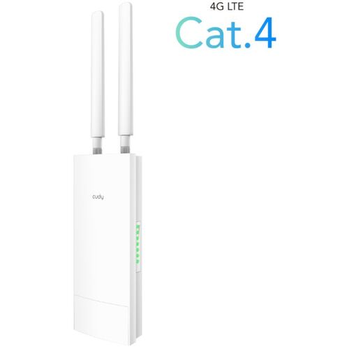 CUDY LT500 OUTDOOR 4G LTE CAT 4 AC1200 WI-FI ROUTE, NANO SIM SLOT, 10/100 MBPS WAN/LAN