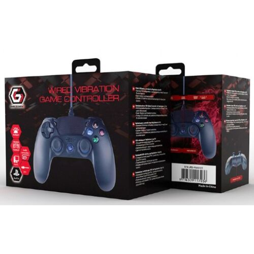 JPD-PS4U-01 GEMBIRD USB 2.0 ANALOG VIBRATION GAMEPAD, PLAYSTATION 4 / PC, 3M BLACK