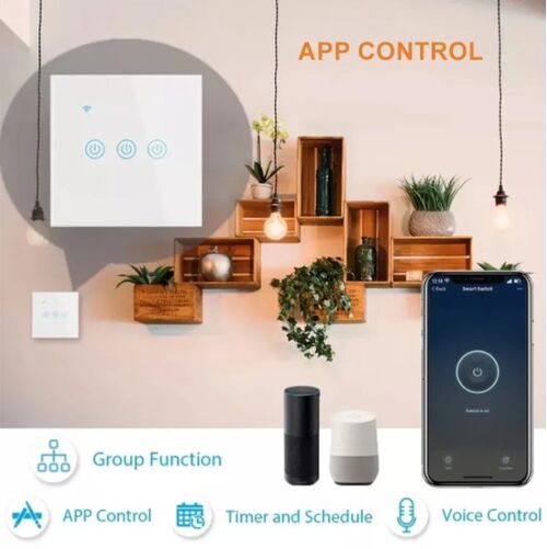 ZIGBEE-SMART-1 GANG-RSH-SP001-EU GEMBIRD 1 SMART BEZICNI PREKIDAC, APP GLASOVNA KONTROLA GLASS TOUCH