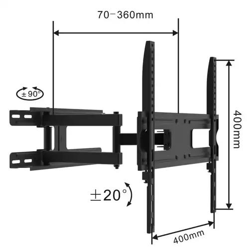 NOSAČ ZA TV LINKOM 32-55/MAX VESA 400X400/45KG/ZGLOBNI