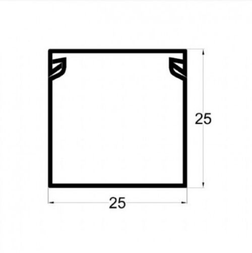 KANALICA ME-25X25MM 2M KABLOVSKI KANAL PVC