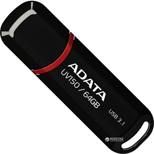 ADATA USB FLEŠ 64GB USB 3.0 CRNI, AUV150-64G-RBK