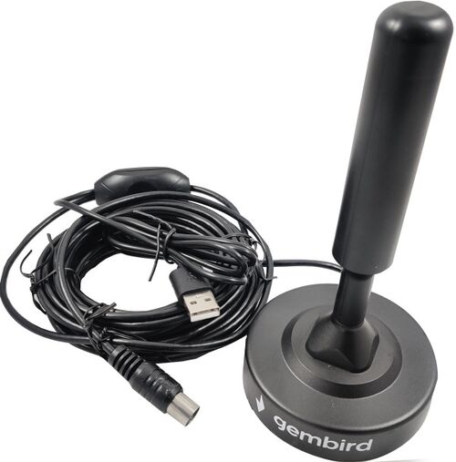 GMB-533USB **GEMBIRD ANTENA SOBNA/SPOLJNA SA POJACALOM, UHF, DOBIT 21DB, VISINA 15CM, USB, 5M (495)