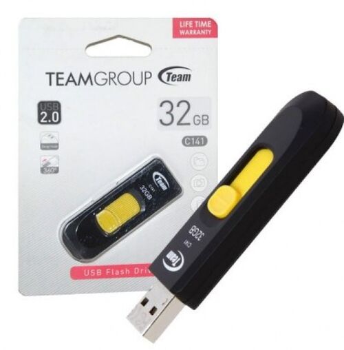 TEAMGROUP 32GB C141 USB 2.0 YELLOW TC14132GY01