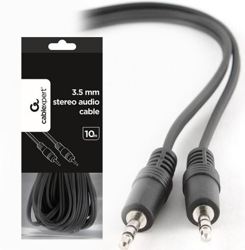 CCA-404-10M GEMBIRD 3.5MM STEREO PLUG TO 3.5MM STEREO PLUG AUDIO AUX KABL 10M A