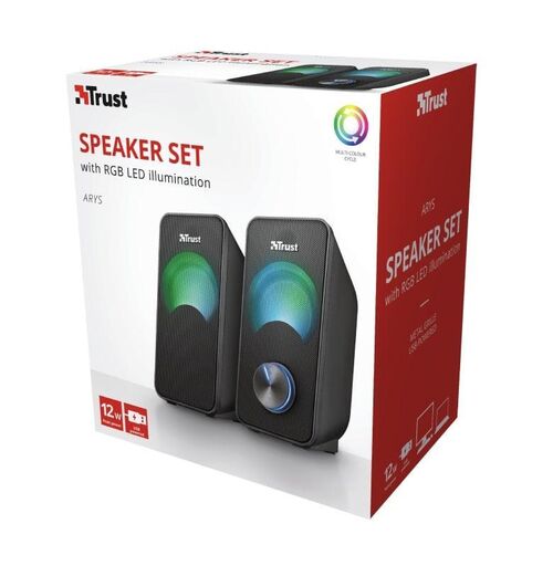 TRUST ARYS RGB 2.0 SPEAKER SET  12W (23120)