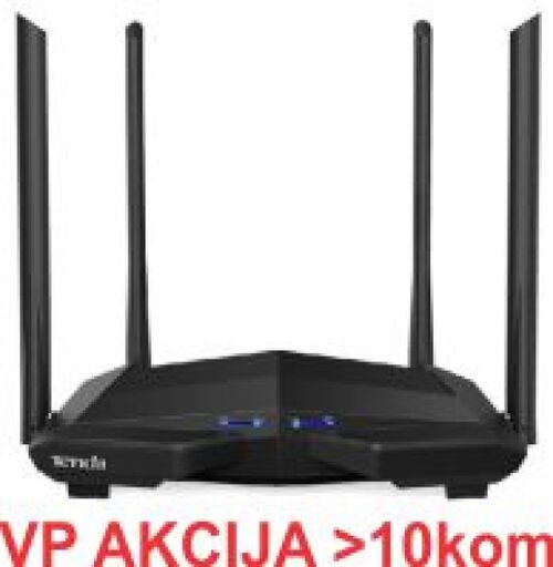 TENDA AC10 V4.0 * AC1200 WIRELESS DUAL BAND RUTER 2.4+5GHZ, 1W/3L, GBIT 1GHZ CPU 128MB, 4X6DBI(2999)