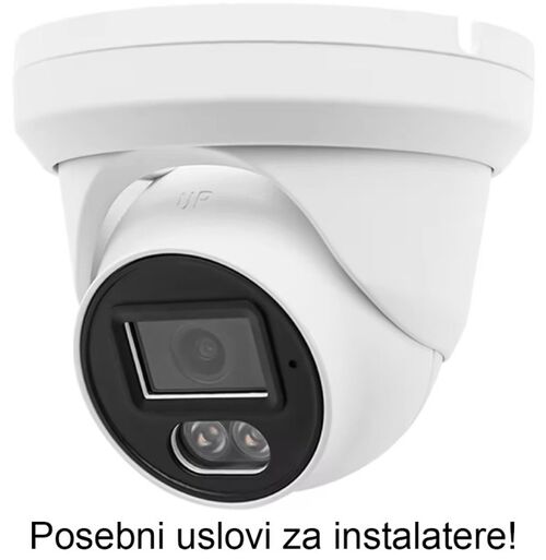 CAM-IP5MP-DHM20W GMB KAMERA 5 MPIX APP P6SLITE, 2.8MM 25M FULL COLOR DOME, AUDIO MIC, POE