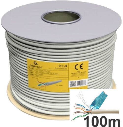 FPC-5004E-L/100 GEMBIRD FTP CAT.5E INDOOR LICNASTI CCA KOTUR 100M