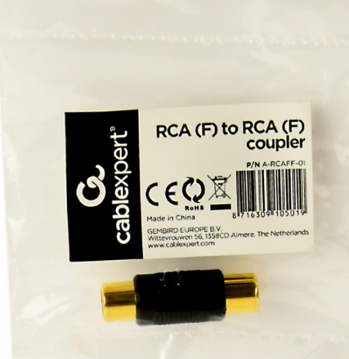 A-RCAFF-01 GEMBIRD RCA (F) NA RCA (F) COUPLER, ZENSKO-ZENSKI