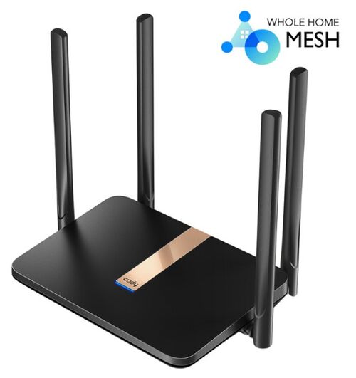 CUDY LT500D 4G LTE AC1200 DUAL BAND MESH WI-FI ROUTER CPE 4+5GHZ, 1W/4L 10/100, 4X ANTENA DETACHABLE