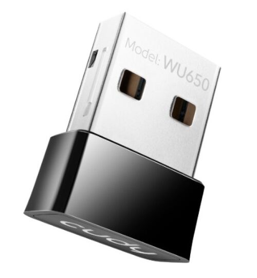 CUDY WU650 AC650 WI-FI DUAL BAND 2.4+5GHZ USB MINI ADAPTER, 2DBI LONGE RANGE, SOFT AP (ALT.U9)