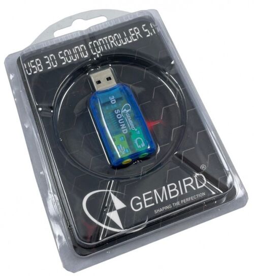 CMP-SOUNDUSB13 ** GEMBIRD USB 5.1 3D ZVUCNA KARTA, ZAMENJUJE AUDIO KONTROLOR U PC (SC-USB-01) (223)