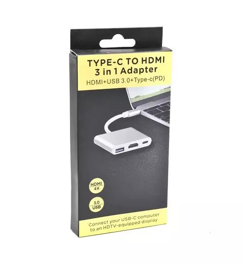 ADAPTER KONVERTER TIP C - HDMI/USB 3.0/TIP C KETTZ TCH-300