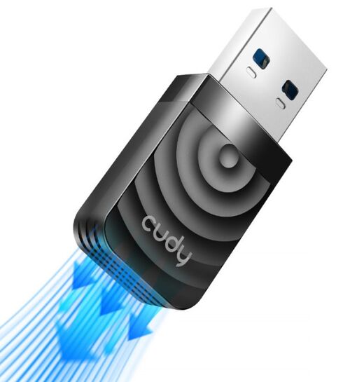 CUDY WU1300S AC1300 WIFI DUAL BAND USB3.0 MINI ADAPTER,  2.4+5GHZ, 20DBM, 2DBI LONGE RANGE