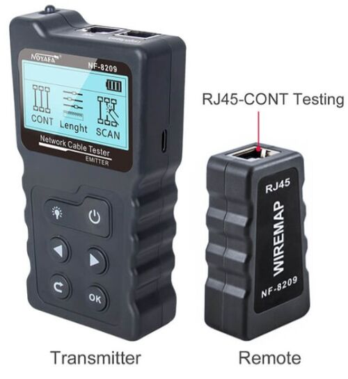 TESTER KABLOVSKI LAN POE NOYAFA NF-8209 DIGITAL, ANALOG, I POE LAN TESTER I TRAGAC KABLOVA