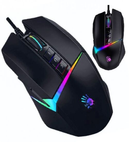 A4-W60 MAX A4TECH BLOODY RGB GEJMERSKI OPTICKI MIS, 2000HZ/100-10.000 DPI, BLACK USB 135MM