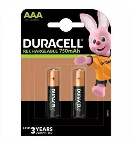 PUNJIVA BATERIJA DURACELL AAA 750MAH (PAK 2 KOM)