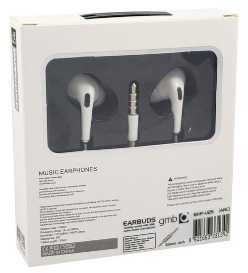 BHP-U25 * GEMBIRD MP3 SLUSALICE SA MIKROFONOM + VOLUME KONTROL (1X3,5MM) ANC (229)