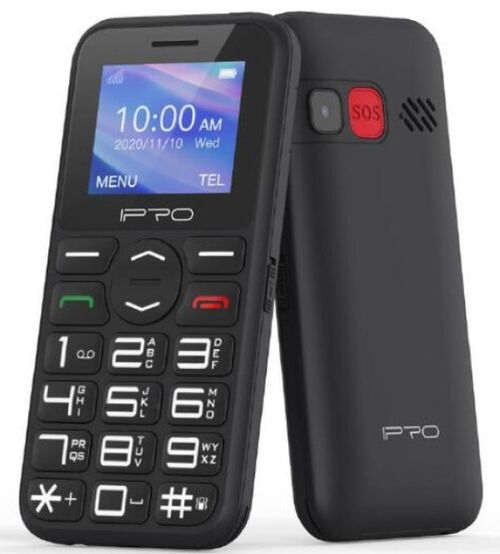 IPRO SENIOR F183 32MB, MOBILNI TELEFON DUALSIM, 3,5MM, LAMPA, MP3, MP4, KAMERA, CRNI