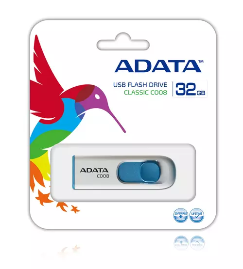 USB FLASH 32 GB ADATA 2.0 AC008-32G-RKD