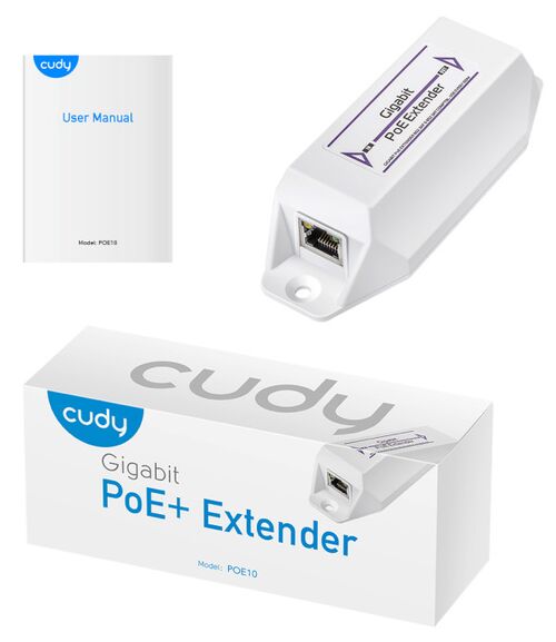 CUDY POE10 * 30W GIGABIT POE+ INJECTOR, 802.3AT/802.3AF STANDARD, DATA AND POWER 100 METERS (2665)