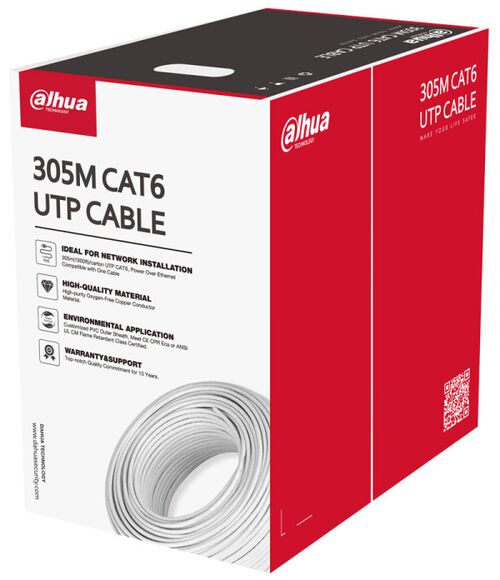 DAHUA PFM923I-6UN-C, CAT6E LSZH CPR E KABL OFC(OXYGEN FREE COPPER)  PVC IZOLACIJA  PAKOVANJE 305M