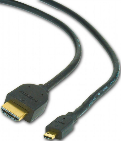 CC-HDMID-15 GEMBIRD HDMI MALE TO MICRO D-MALE BLACK KABL4.5 M