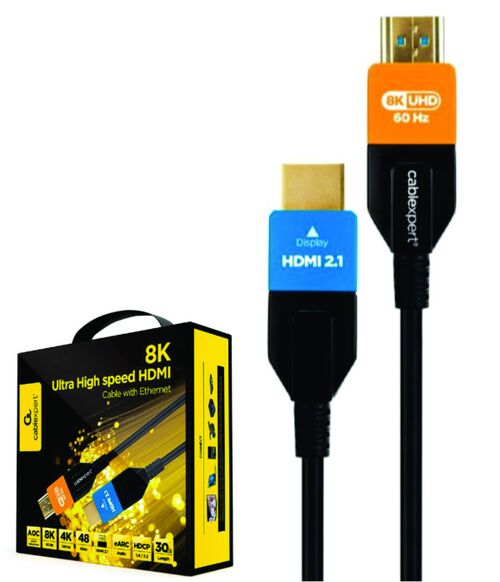 CC-HDMI8K-AOC-30M GEMBIRD ACTIVE OPTICAL (AOC) ULTRA HIGH SPEED HDMI 2.1 8K UHD WITH ETHERNET 30M