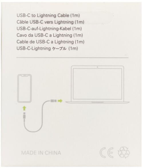 CCP-AMCM-AMLM-1.0M ** GEMBIRD 20W PD KABL USB-C NA LIGHTENING 8-PIN, USB 3.0, 1M, WHITE (167)