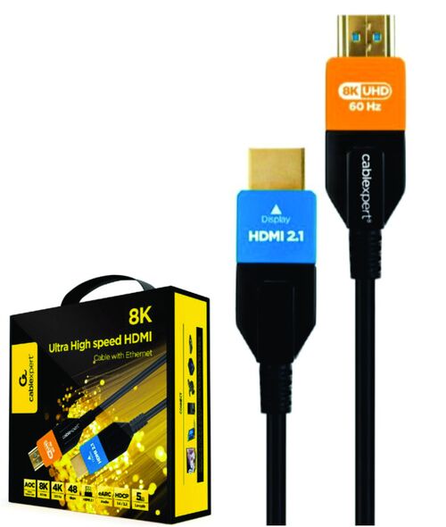 CC-HDMI8K-AOC-5M GEMBIRD ACTIVE OPTICAL (AOC) ULTRA HIGH SPEED HDMI 2.1 8K UHD WITH ETHERNET 5M