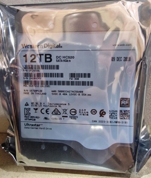 HDD 3.5 * 12TB HUH721212ALE601 WD ULTRASTAR 7200RPM 256MB SATA3 (DAHUA COMPATIBLE)(12999)