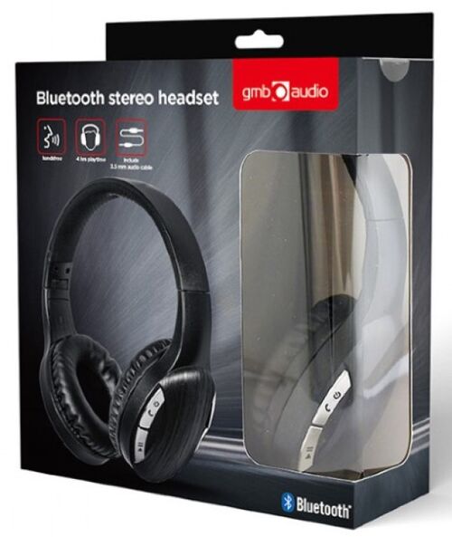 BTHS-01-BK GEMBIRD BLUETOOTH STEREO SLUSALICE SA MIKROFONOM, BLACK