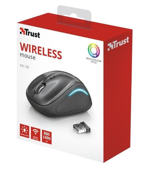 TRUST YVI FX WIRELESS MOUSE BLACK (22333)