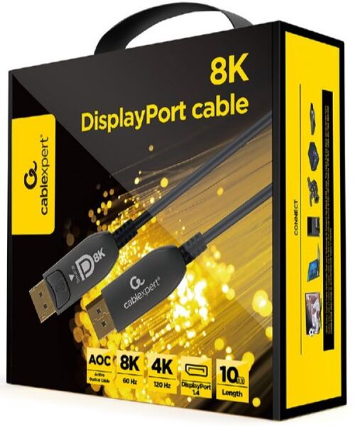 CC-DP8K-AOC-10M GEMBIRD ACTIVE OPTICAL CABLES (AOC) DISPLAYPORT V.1.4 (8K@60HZ/4K@120HZ) 10M