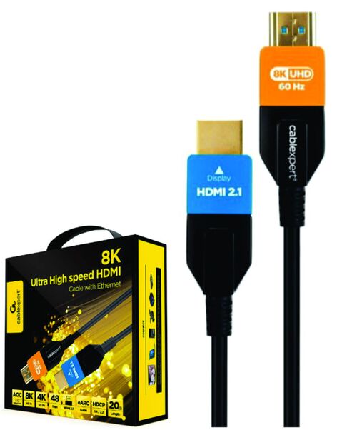 CC-HDMI8K-AOC-20M GEMBIRD ACTIVE OPTICAL (AOC) ULTRA HIGH SPEED HDMI 2.1 8K UHD WITH ETHERNET 20M