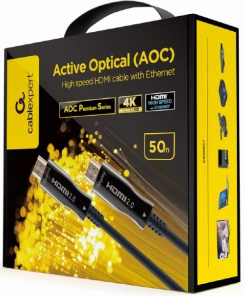 CCBP-HDMI-AOC-50M-02 GEMBIRD ACTIVE OPTICAL (AOC) HIGH SPEED HDMI CABLE WITH ETHERNET PREMIUM 50M