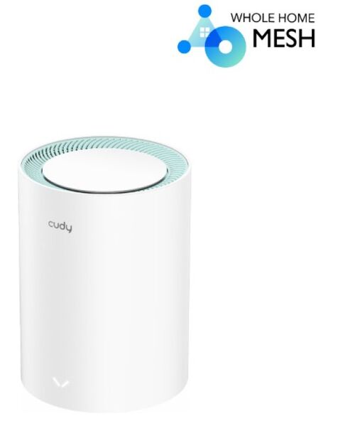 CUDY M1300 1-PACK AC1200 DUAL BAND 2.4GHZ+5GHZ WIFI MESH, GIGABIT, 4X ANTENA 16MB/128DDR, 16/128MB