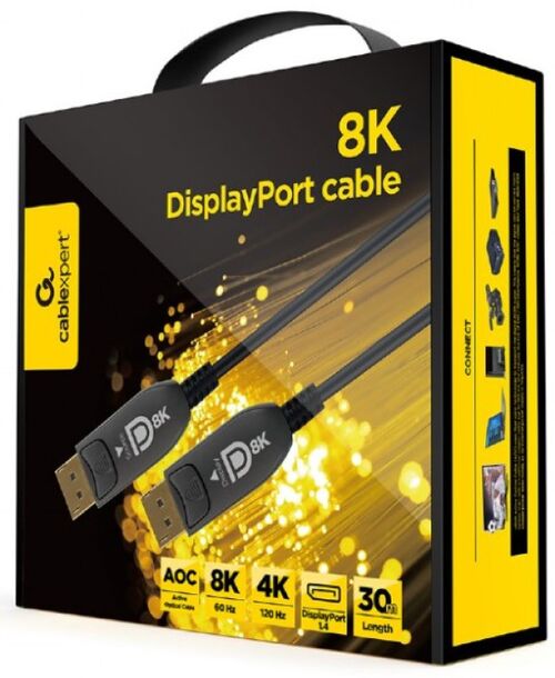 CC-DP8K-AOC-30M GEMBIRD ACTIVE OPTICAL CABLES (AOC) DISPLAYPORT V.1.4 (8K@60HZ/4K@120HZ) 30M