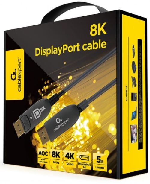 CC-DP8K-AOC-5M GEMBIRD ACTIVE OPTICAL CABLES (AOC) DISPLAYPORT V.1.4 (8K@60HZ/4K@120HZ) 5M