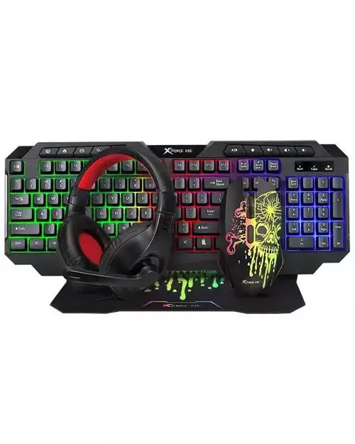 TASTATURA + MIŠ + PODLOGA + SLUŠALICE XTRIKE CMX415 USB 4U1