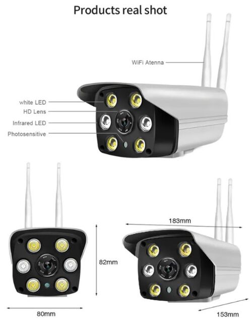 CAM-IP3MP-B6 GMB KAMERA 3 MPX MICROSD ICSEE XMEYE PRO APP TWO-WAY VOICE BULLIT IP66* (2676)