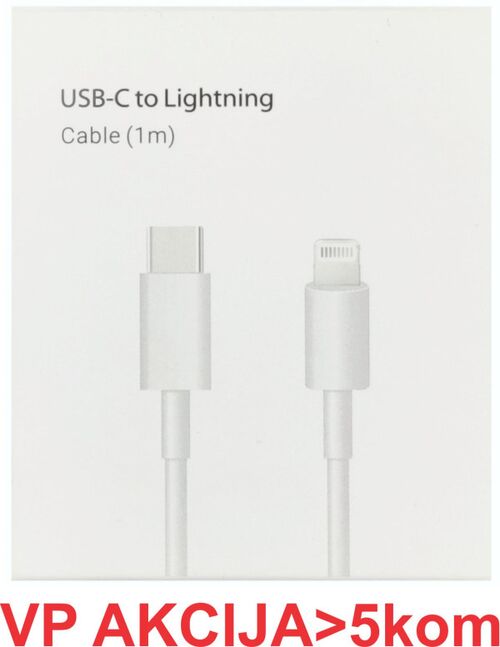 CCP-AMCM-AMLM-1.0M ** GEMBIRD 20W PD KABL USB-C NA LIGHTENING 8-PIN, USB 3.0, 1M, WHITE (167)