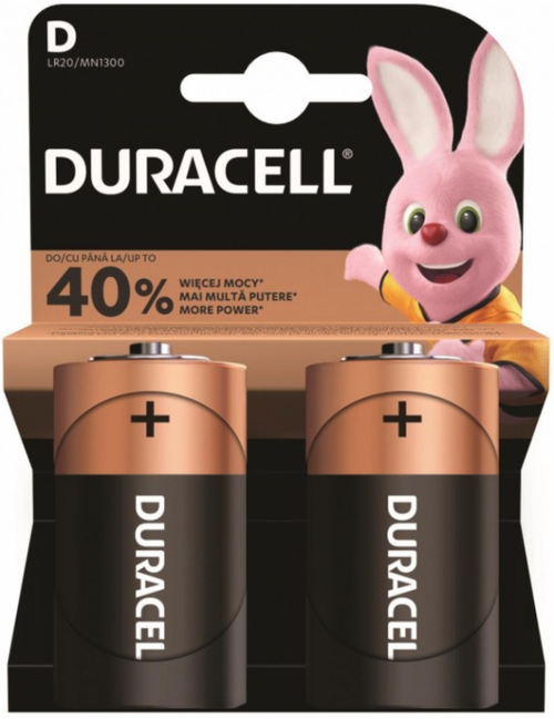 DURACELL TIP D 1.5V LR20 MN1300, PAK2 CK, ALKALNE BATERIJE - NAJDEBLJE